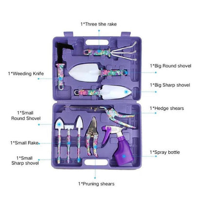 10 Pcs Multifunction Stainless Steel Gardening Tools and Equipment Set