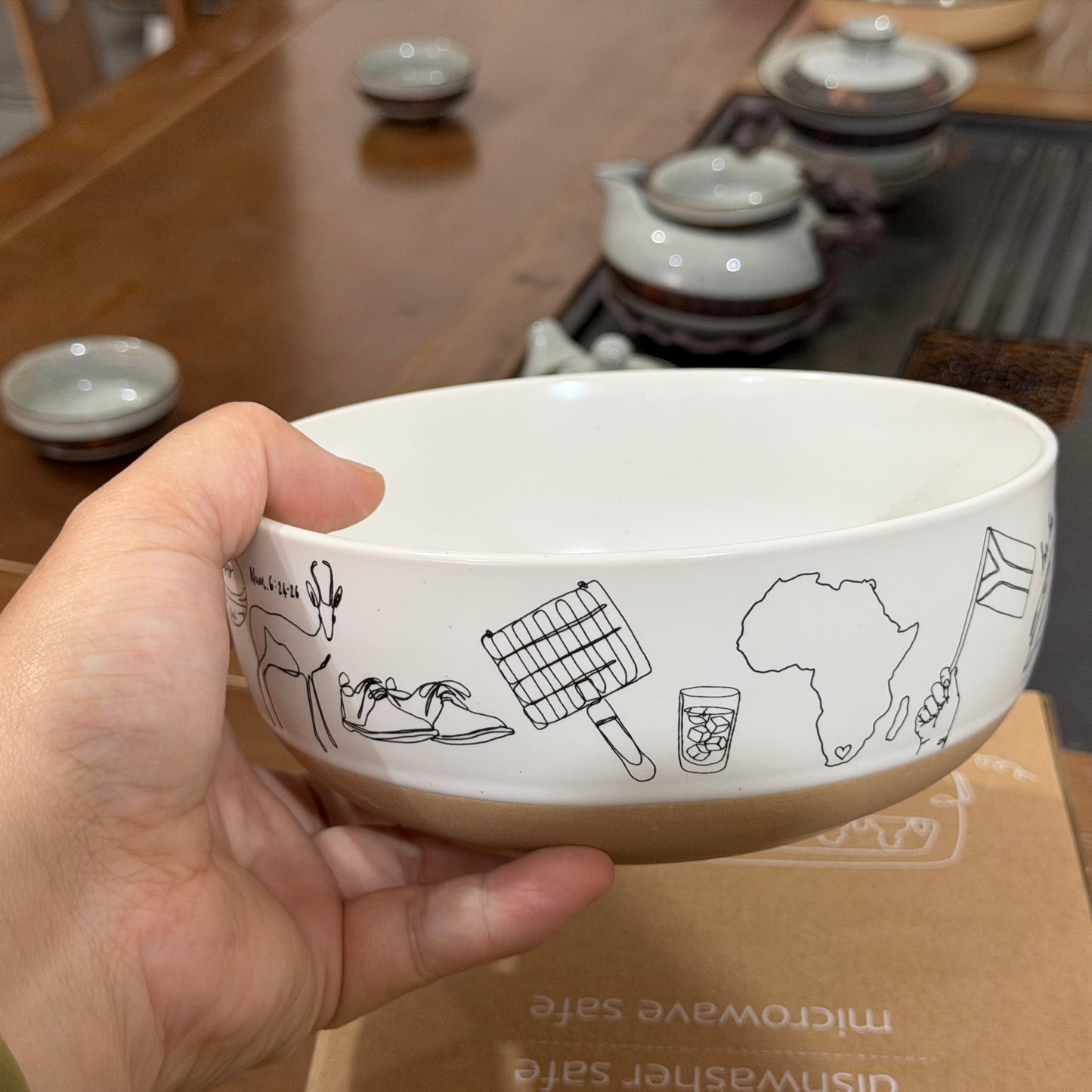 Cuencos de cerámica con logo personalizado