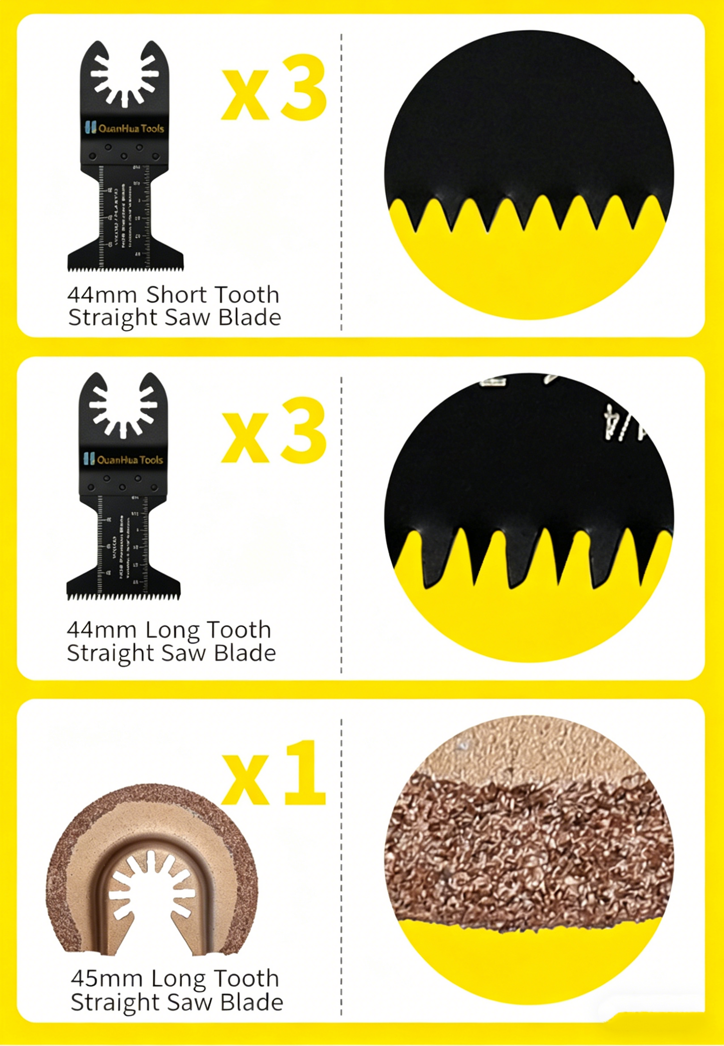 Universal multi-purpose saw blades set 23 pieces