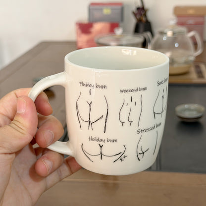 Ceramic mugs with customized logo--Bum design