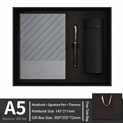 Customized Logo Notebook Gift Box Set ( Pen + Notebook + Thermos Cup )