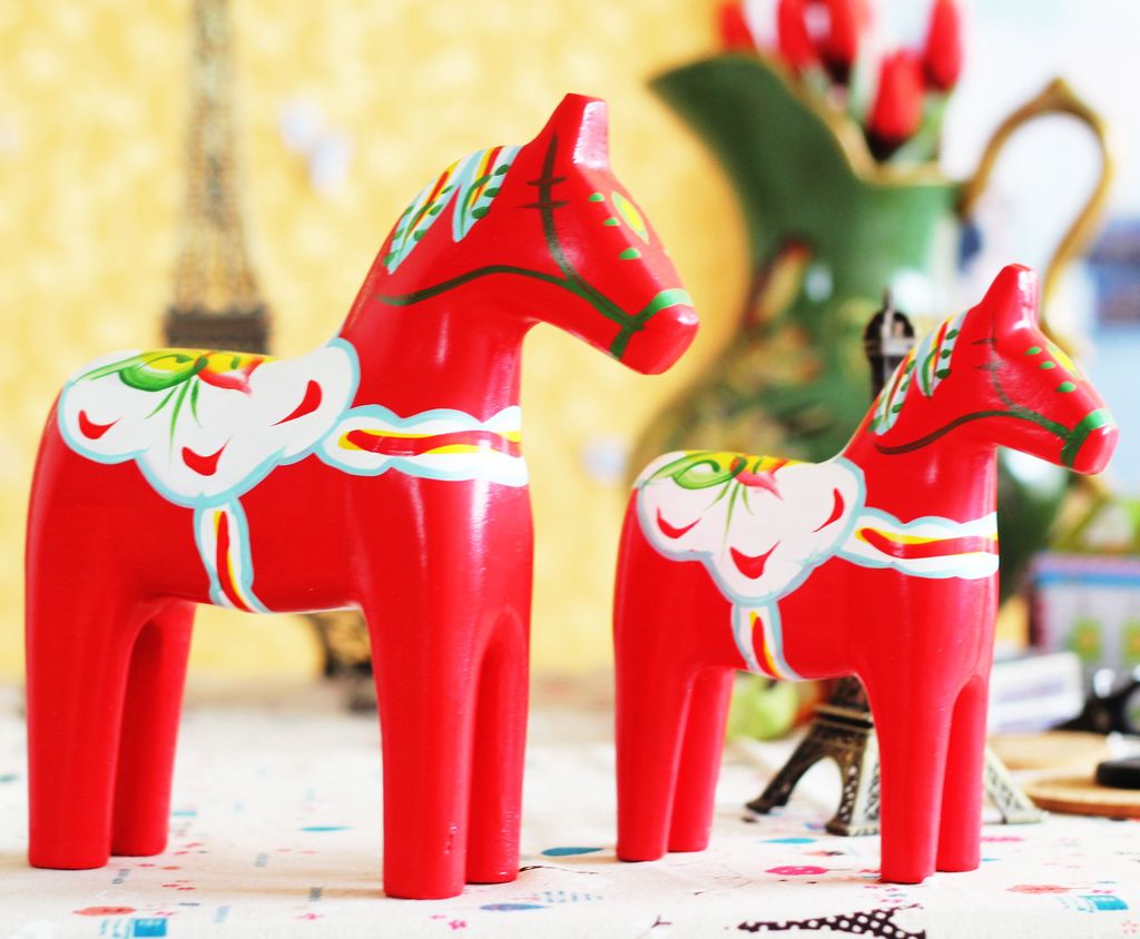Nordic Swedish Dala Painted Horse