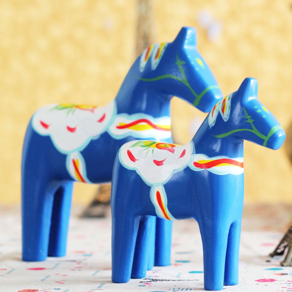 Nordic Swedish Dala Painted Horse