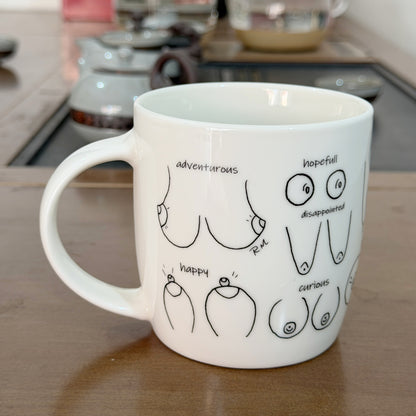 Ceramic mugs with customized logo--Boobie design