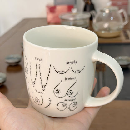 Ceramic mugs with customized logo--Boobie design