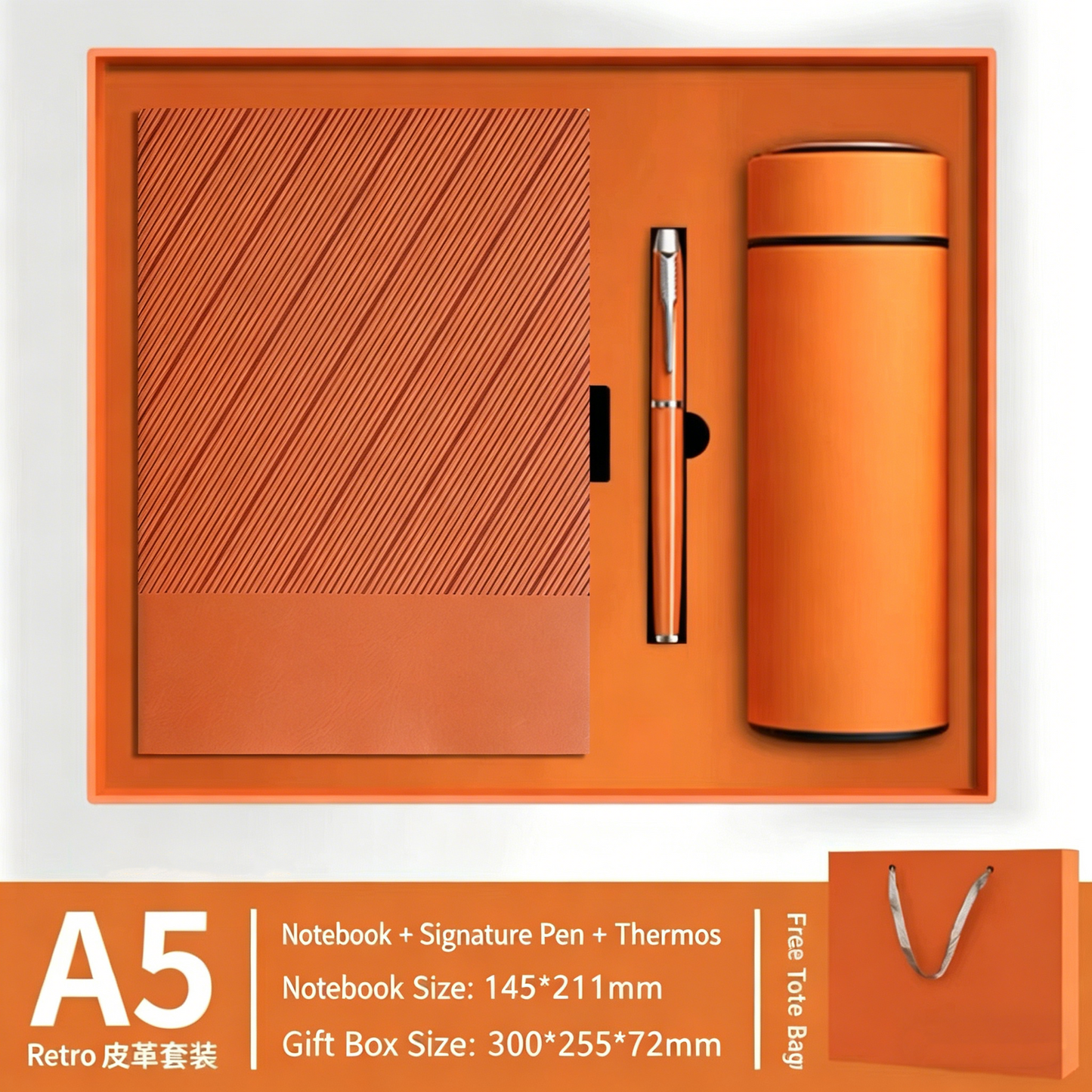Customized Logo Notebook Gift Box Set ( Pen + Notebook + Thermos Cup )
