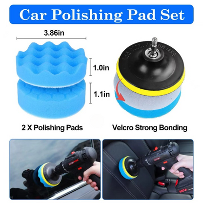 26-piece Set of Blue Car Cleaning Brushes