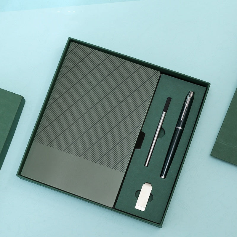 Customized Logo Notebook Gift Box Set ( Pen + Notebook + USB )