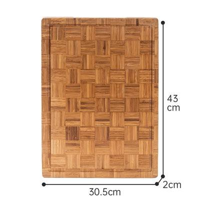 Household Chessboard-Patterned Bamboo Cutting Board