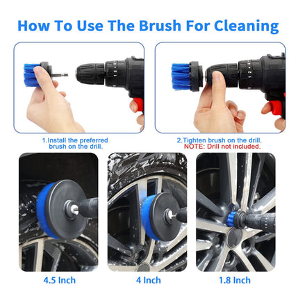 26-piece Set of Blue Car Cleaning Brushes