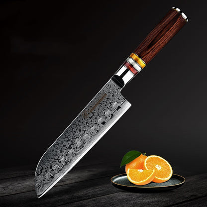 Damascus Steel Chef's Knife Set 6pcs