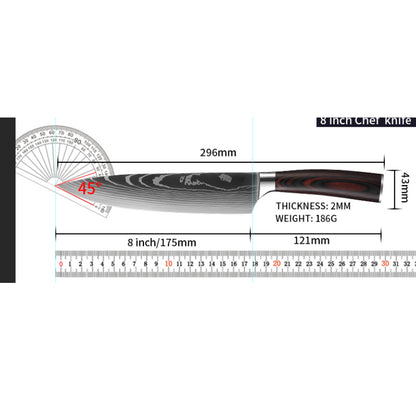 8 Inches Damascus Kitchen Knife with Gift Box Packing