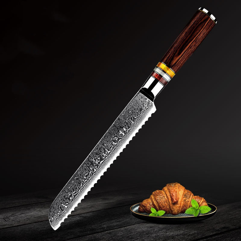 Damascus Steel Chef's Knife Set 6pcs