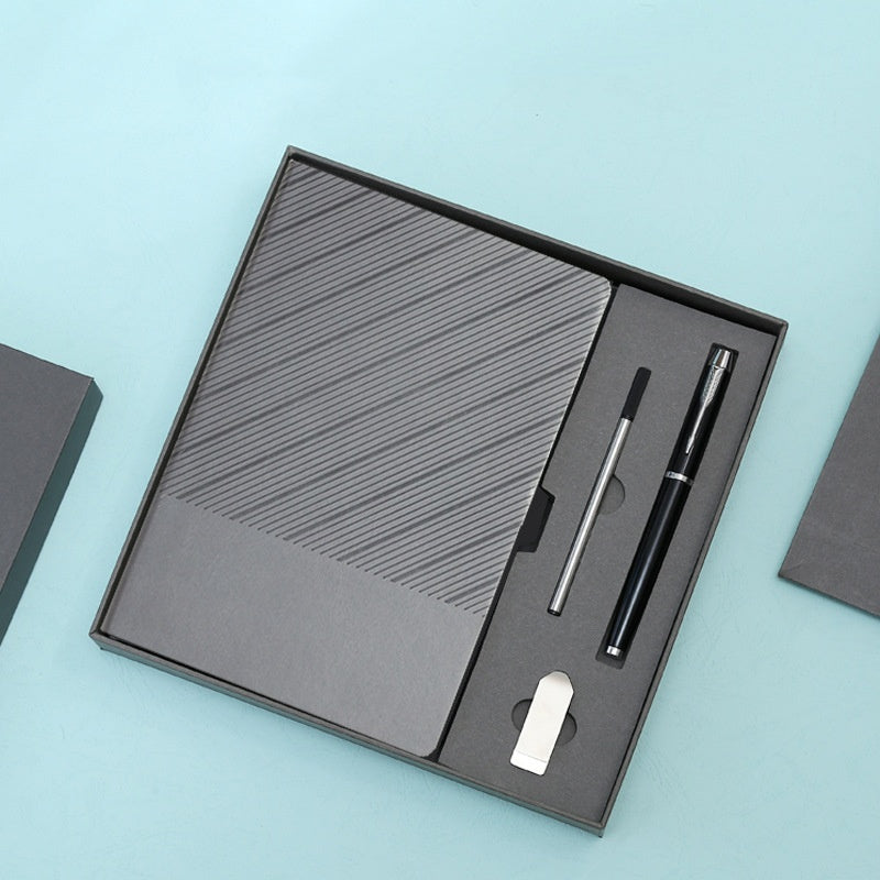 Customized Logo Notebook Gift Box Set ( Pen + Notebook + USB )