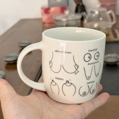 Ceramic mugs with customized logo--Boobie design