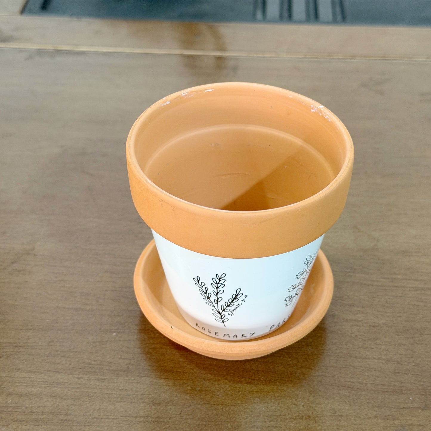 Small Ceramic Herb-planters 3 pcs as a set